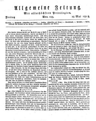 Allgemeine Zeitung Freitag 15. Mai 1818