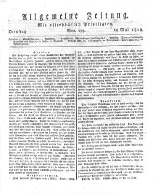 Allgemeine Zeitung Dienstag 19. Mai 1818