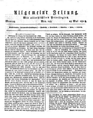 Allgemeine Zeitung Montag 25. Mai 1818