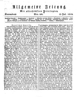 Allgemeine Zeitung Samstag 25. Juli 1818