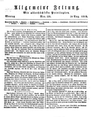 Allgemeine Zeitung Montag 24. August 1818