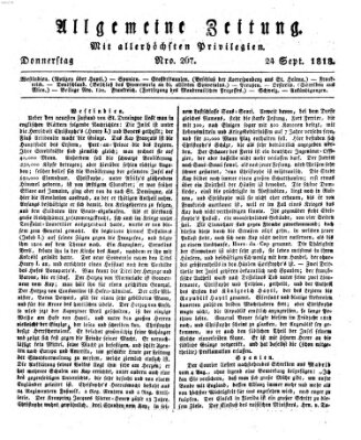 Allgemeine Zeitung Donnerstag 24. September 1818