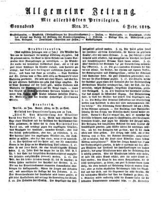 Allgemeine Zeitung Samstag 6. Februar 1819