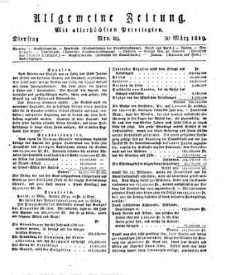 Allgemeine Zeitung Dienstag 30. März 1819