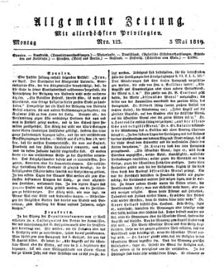 Allgemeine Zeitung Montag 3. Mai 1819