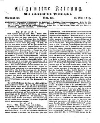 Allgemeine Zeitung Samstag 15. Mai 1819