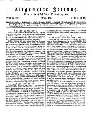 Allgemeine Zeitung Samstag 5. Juni 1819