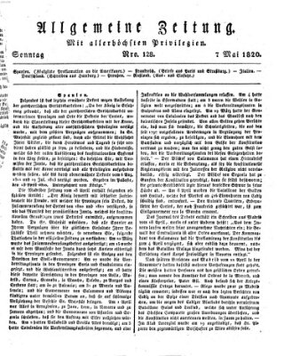 Allgemeine Zeitung Sonntag 7. Mai 1820