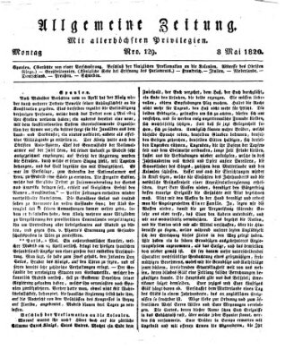 Allgemeine Zeitung Montag 8. Mai 1820