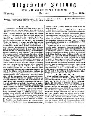 Allgemeine Zeitung Montag 12. Juni 1820