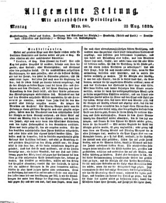 Allgemeine Zeitung Montag 28. August 1820