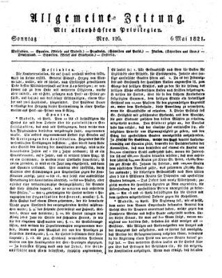 Allgemeine Zeitung Sonntag 6. Mai 1821