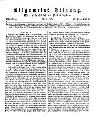 Allgemeine Zeitung Dienstag 12. Juni 1821