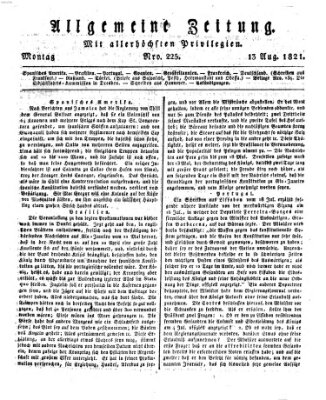 Allgemeine Zeitung Montag 13. August 1821