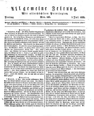 Allgemeine Zeitung Freitag 5. Juli 1822