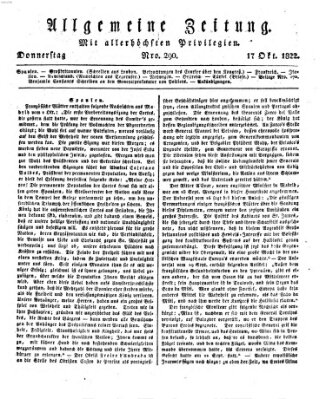 Allgemeine Zeitung Donnerstag 17. Oktober 1822