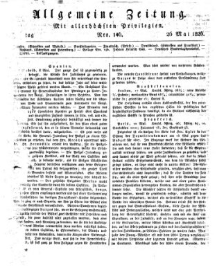 Allgemeine Zeitung Freitag 26. Mai 1826