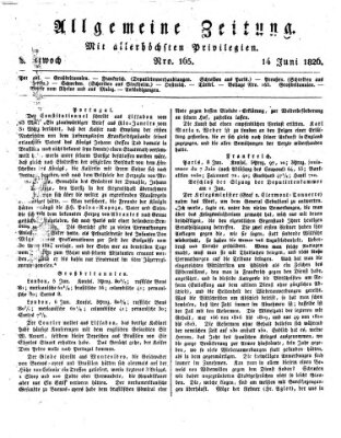 Allgemeine Zeitung Mittwoch 14. Juni 1826