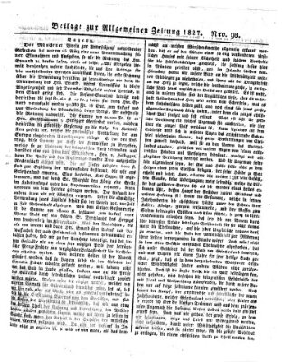 Allgemeine Zeitung Sonntag 8. April 1827