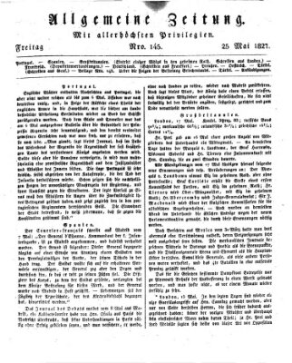 Allgemeine Zeitung Freitag 25. Mai 1827