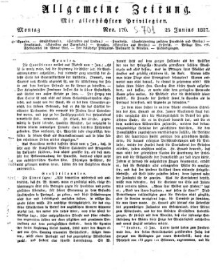 Allgemeine Zeitung Montag 25. Juni 1827