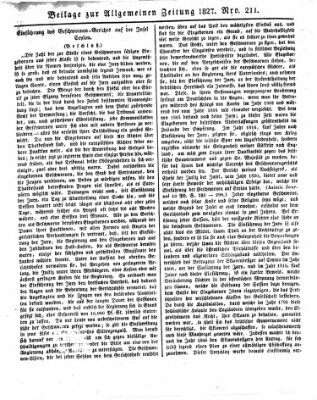 Allgemeine Zeitung Dienstag 31. Juli 1827