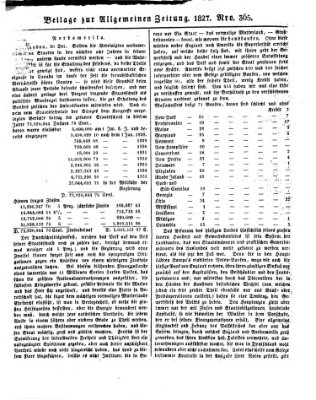 Allgemeine Zeitung Montag 31. Dezember 1827