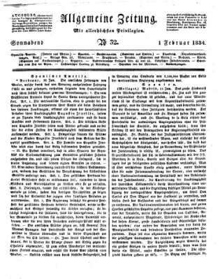 Allgemeine Zeitung Samstag 1. Februar 1834