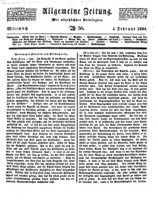 Allgemeine Zeitung Mittwoch 5. Februar 1834