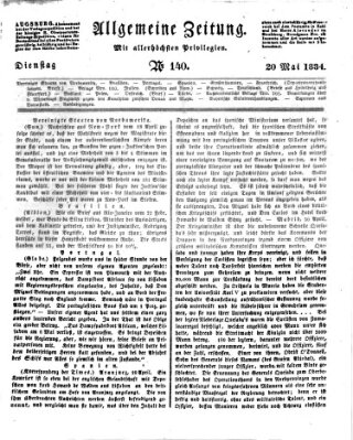 Allgemeine Zeitung Dienstag 20. Mai 1834