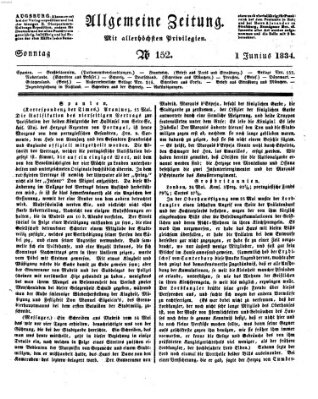 Allgemeine Zeitung Sonntag 1. Juni 1834