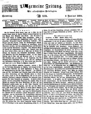 Allgemeine Zeitung Sonntag 8. Juni 1834