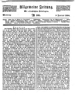 Allgemeine Zeitung Montag 9. Juni 1834