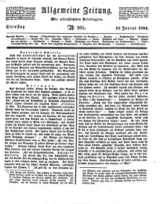 Allgemeine Zeitung Dienstag 10. Juni 1834