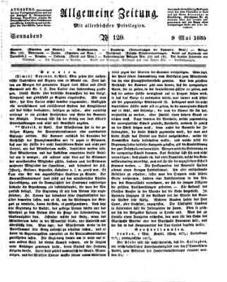 Allgemeine Zeitung Samstag 9. Mai 1835