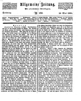 Allgemeine Zeitung Sonntag 10. Mai 1835