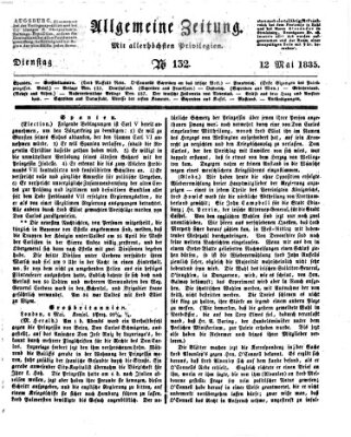 Allgemeine Zeitung Dienstag 12. Mai 1835