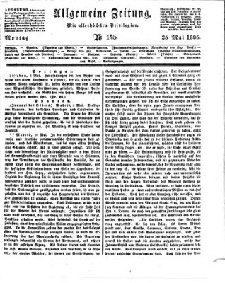 Allgemeine Zeitung Montag 25. Mai 1835