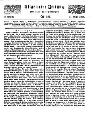 Allgemeine Zeitung Sonntag 31. Mai 1835