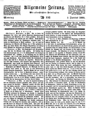 Allgemeine Zeitung Montag 1. Juni 1835