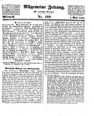 Allgemeine Zeitung Mittwoch 2. Mai 1838