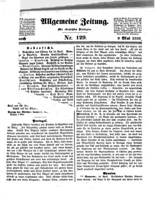 Allgemeine Zeitung Mittwoch 9. Mai 1838