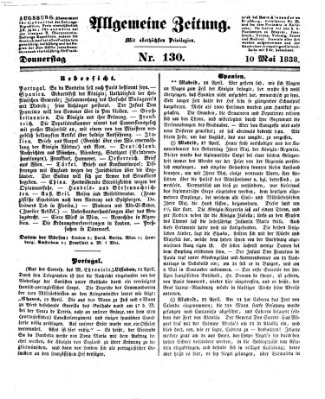 Allgemeine Zeitung Donnerstag 10. Mai 1838