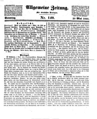 Allgemeine Zeitung Sonntag 20. Mai 1838