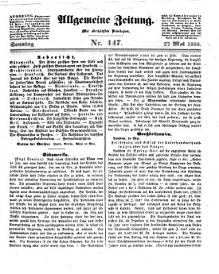 Allgemeine Zeitung Sonntag 27. Mai 1838