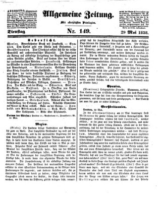 Allgemeine Zeitung Dienstag 29. Mai 1838