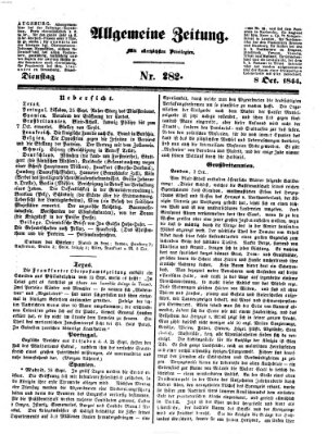 Allgemeine Zeitung Dienstag 8. Oktober 1844