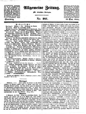 Allgemeine Zeitung Sonntag 13. Oktober 1844