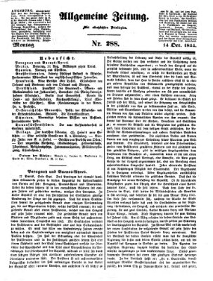 Allgemeine Zeitung Montag 14. Oktober 1844