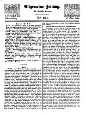 Allgemeine Zeitung Donnerstag 17. Oktober 1844